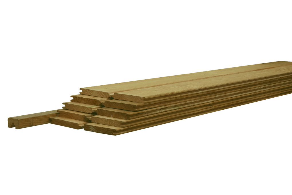 Paravent Betowood | Douglas | rabot&eacute; | Capuchon 187 x 224 cm | vert impr&eacute;gn&eacute;